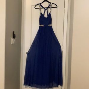 Blue elegant long dress